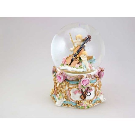 Μουσική Χιονόμπαλα Άγγελοι Παίζουν Βιολί, Music Box